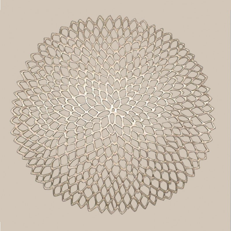 Individual circular de PVC Dorado